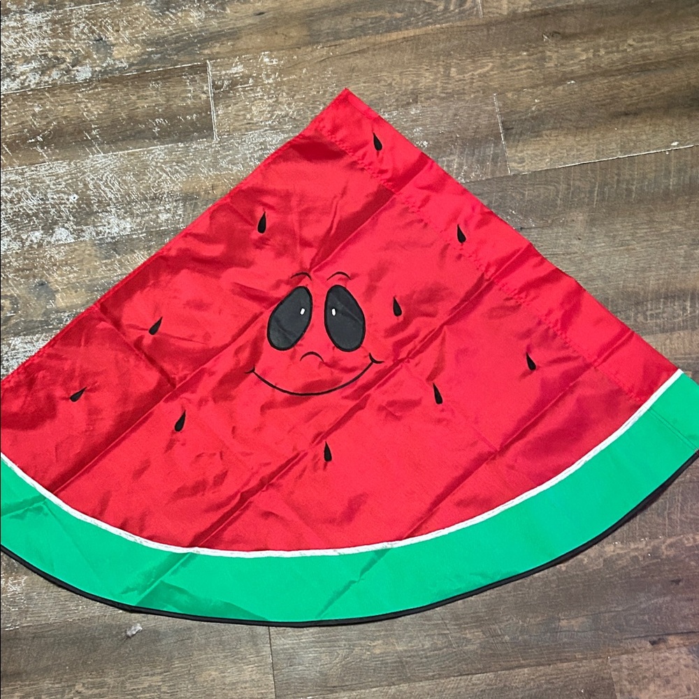 Watermelon Slice Decorative EmbroideredGarden Flag - Red & Green NEW